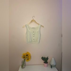 Cream Urban Outfitters Tank Top